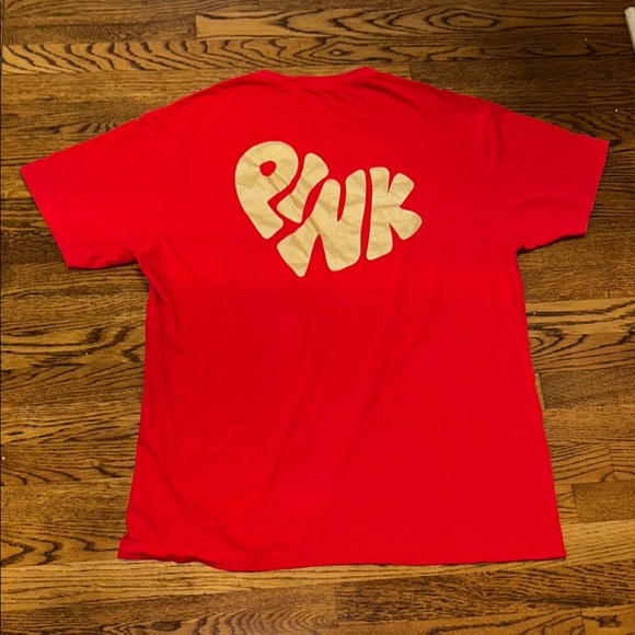 PINK Victoria's Secret Other - PINK Victoria's Secret Red Sleep Tee with Gold Logo